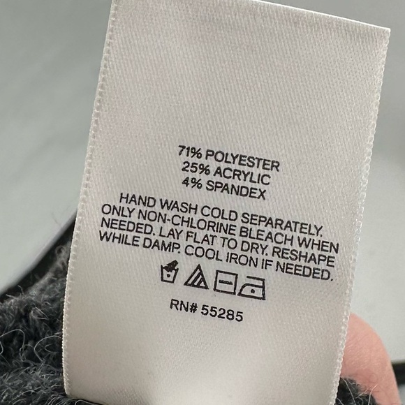 Express womens sweater size XS grey oversized turtleneck - Picture 10 of 11